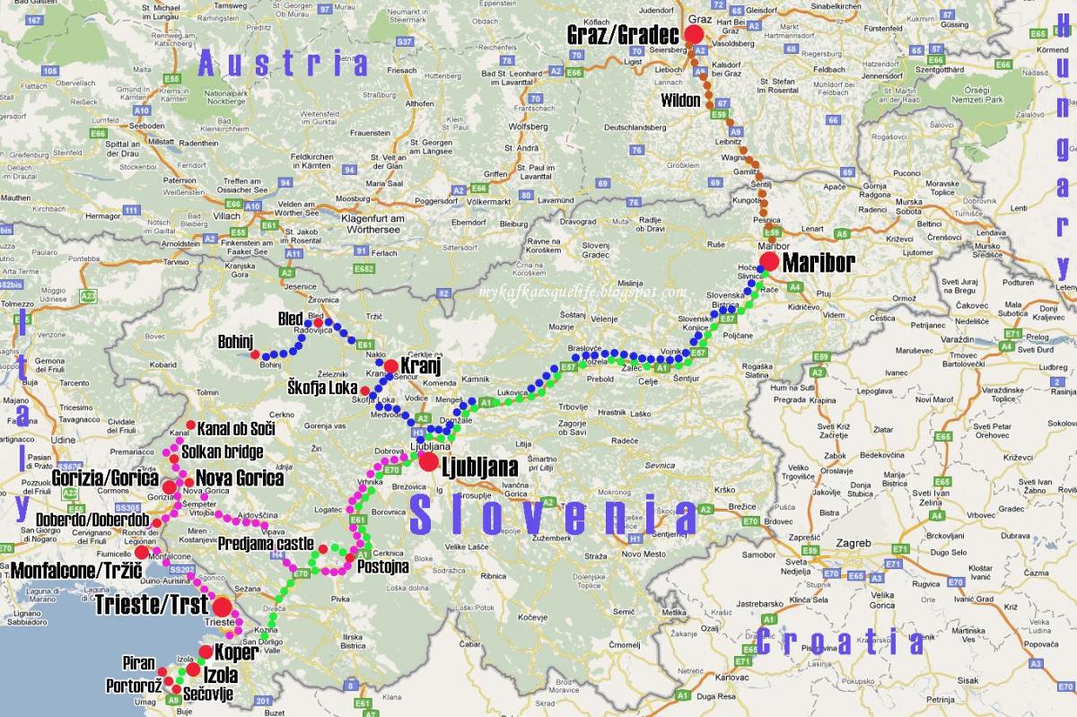 prístav koper v Slovinsku mapu