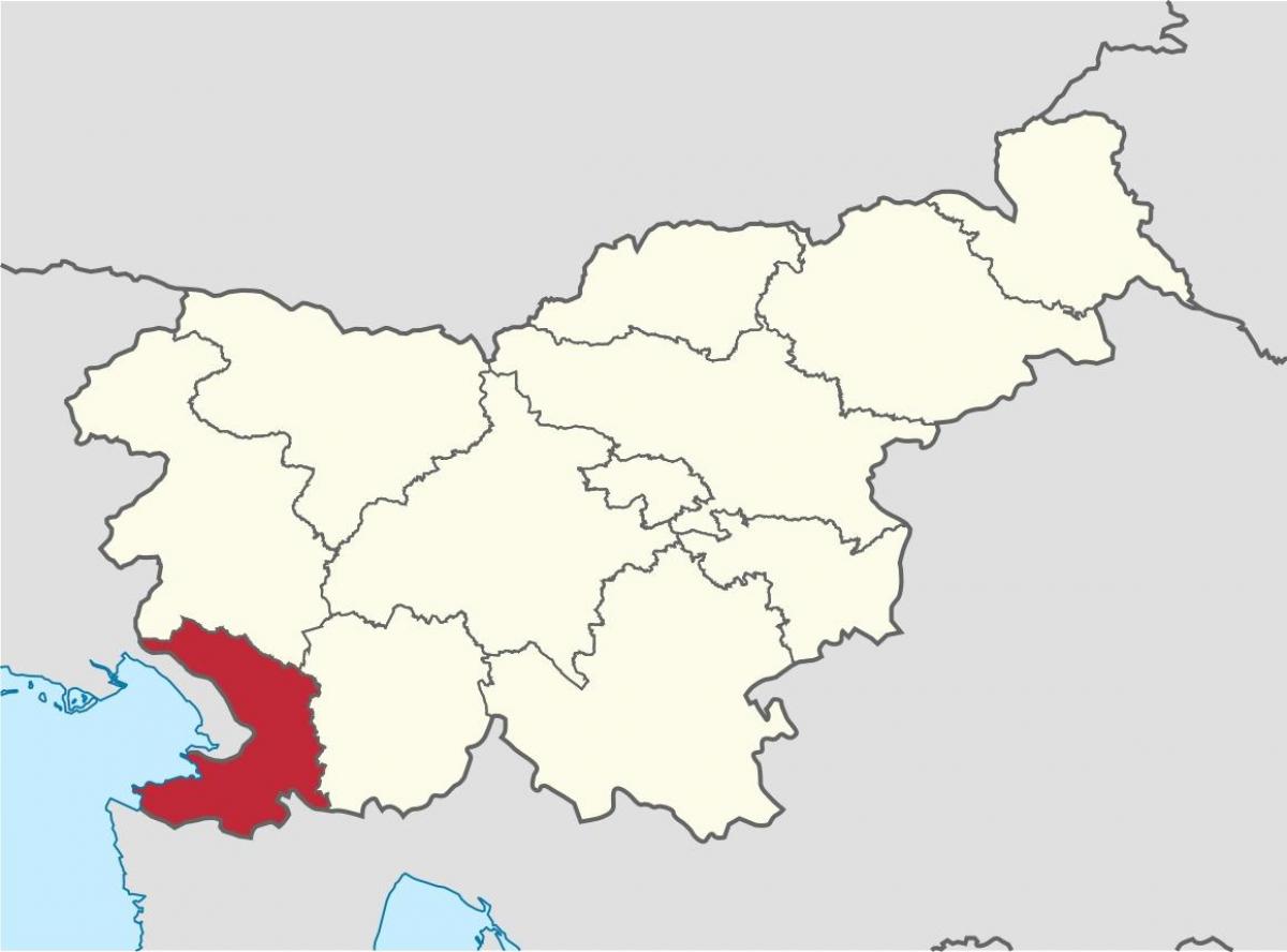 Mapa kras Slovinsko