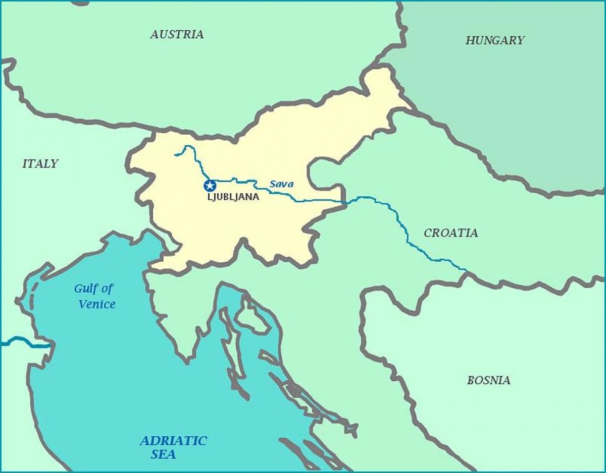 Mapa Slovinské pobrežie