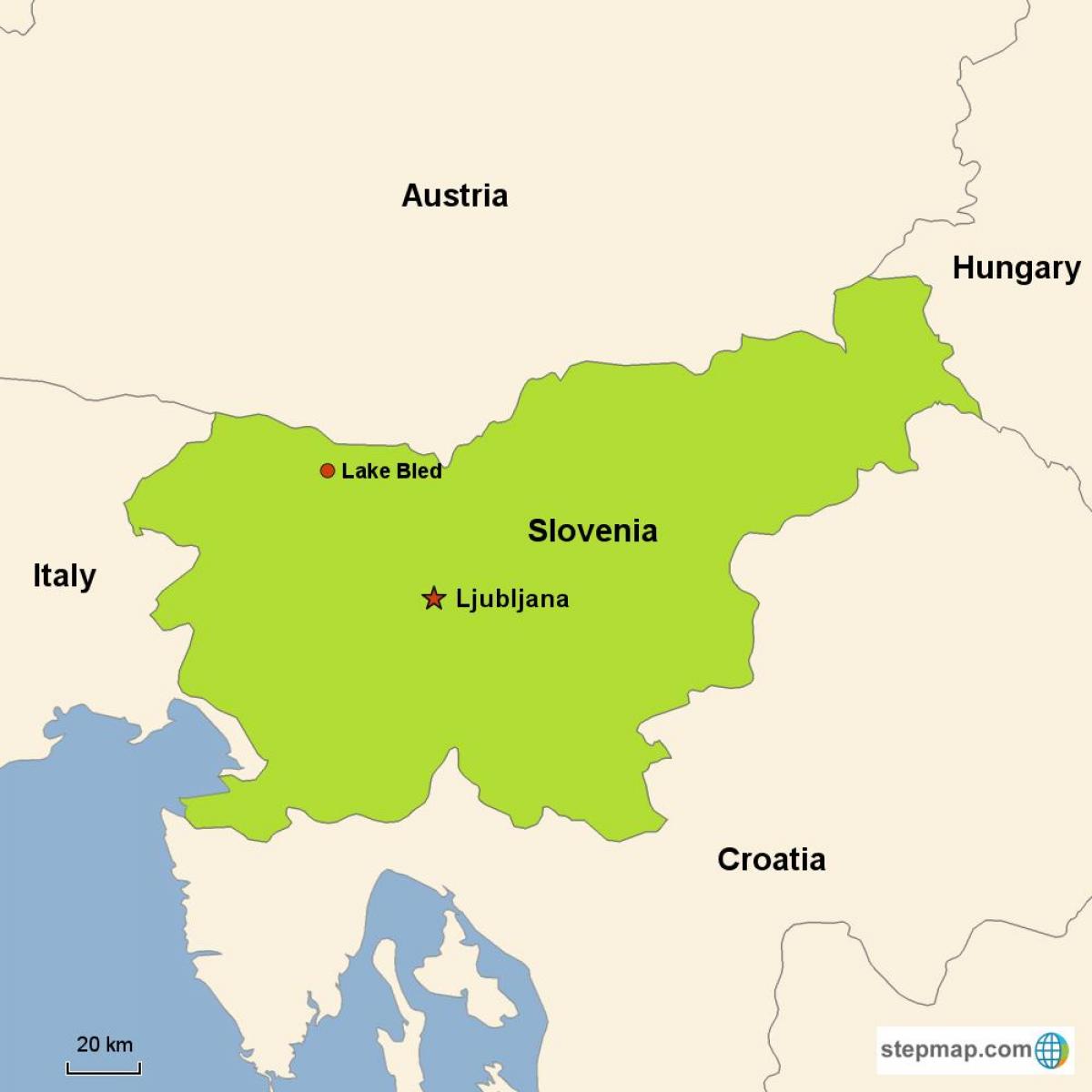 Mapa ľubľana Slovinsko