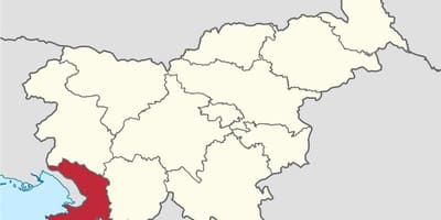 Mapa kras Slovinsko