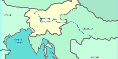Mapa Slovinské pobrežie