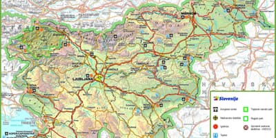 Mapa Slovinska cesty