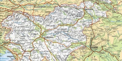 Mapa Slovinsko terme