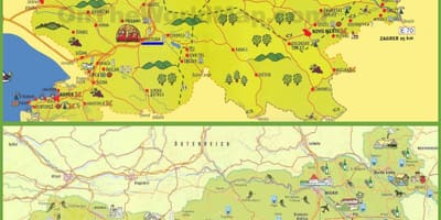 Slovinsko cestovnej mape